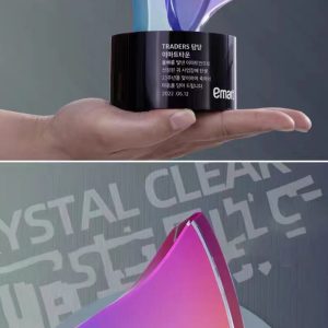 Gradient colorful and brilliant crystal trophies