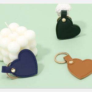 PU leather love keychain