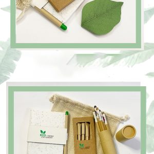 Biodegradable seed notepad stationery set