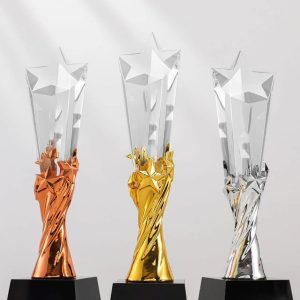 Creative Crystal Resin Five-Star Trophy
