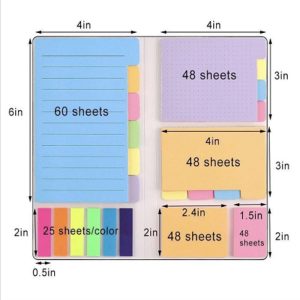 Sticky note paper combo set