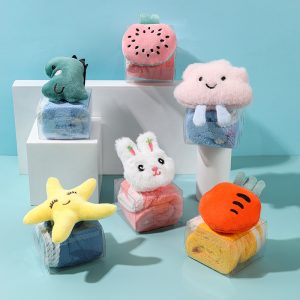 Creative flannel fruit animal cartoon towel