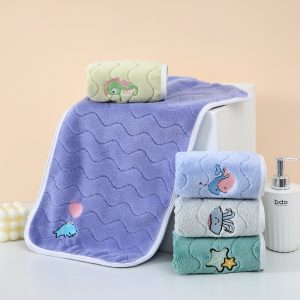Sea World coral velvet towels