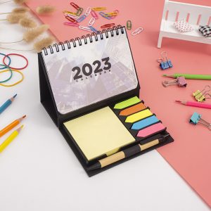 Vertical desk calendar note paper combination