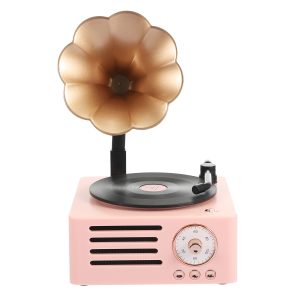 Retro turntable-shaped Bluetooth speaker