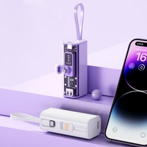 Pocket lanyard transparent power bank