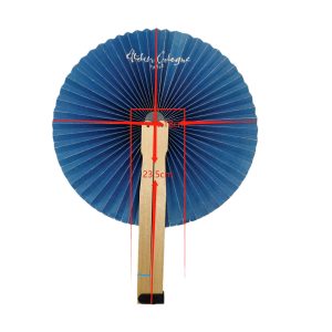 Round double-sided paper wooden handle advertising fan