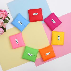 Small square bag folded shopping bag