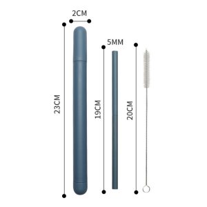 Wheat straw portable drinking tube