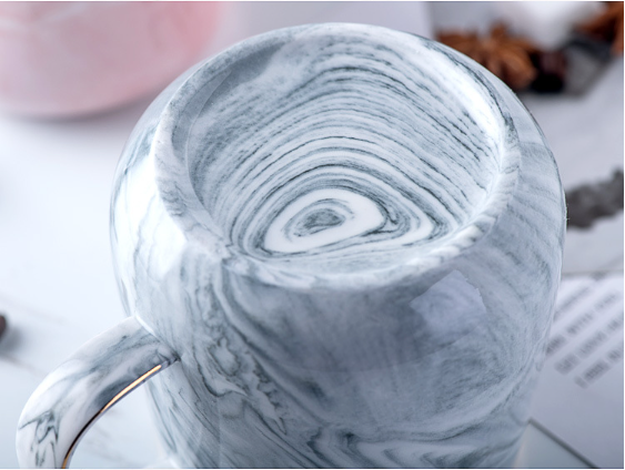 Marble pattern ceramic mug