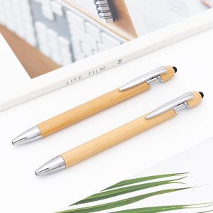 Bamboo bead touch advertising pen