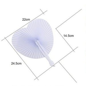 Double-sided heart-shaped travel advertising fan