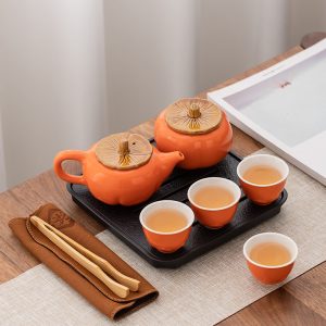 Persimmon Ruyi travel tea set gift set