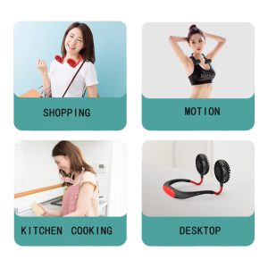 Neck-mounted portable small fan