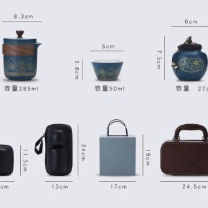 Single portable kung fu tea set