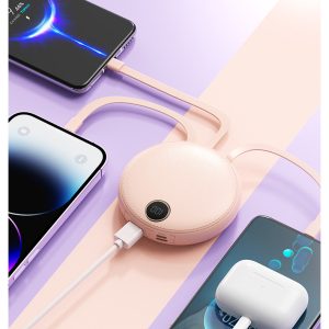 Round digital display power bank