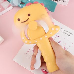 Cute dinosaur-shaped push-type hand-held small fan