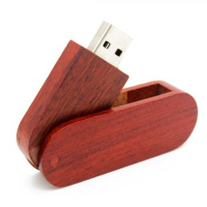 Rotatable wooden USB