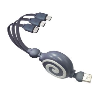 Lollipop shaped 3-in-1 data cable