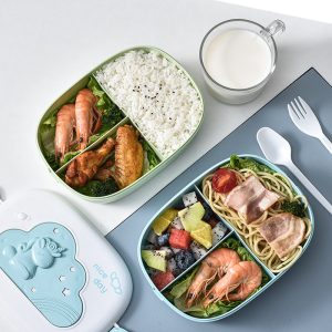 Oval cute cartoon shaped lunch box