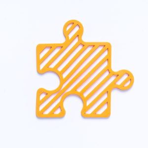 Cut-out puzzle coasters