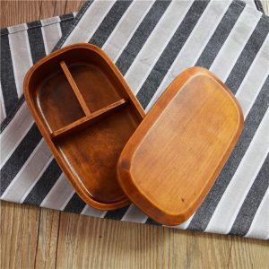 Wooden Japanese bento box