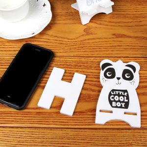 Cartoon animal shape wooden phone holder