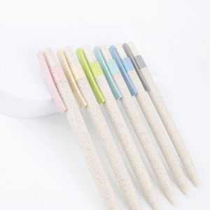 Color pressed wheat straw advertising pen