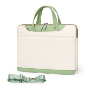 A multi-functional laptop bag that can be carried on one shoulder