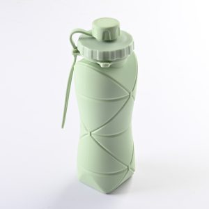 Round foldable telescopic sports water bottle