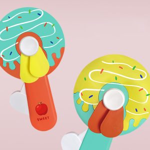 A small doughnut-shaped push-on fan