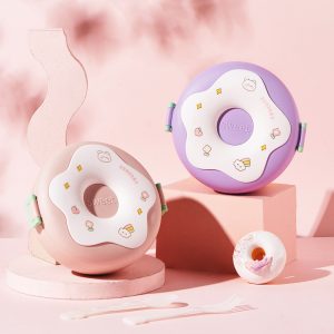 A donut-shaped bento box