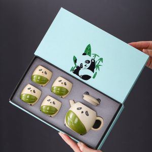 Panda-shaped tea set gift set