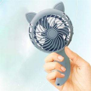 Cat's ear push-type hand-held small fan