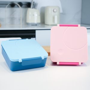 Heatable square clamshell lunch box