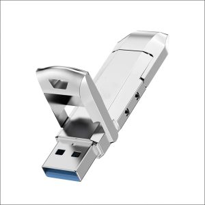 Double-ended flap metal USB