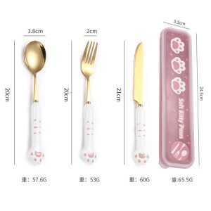 Cat's claw shaped stainless steel cutlery