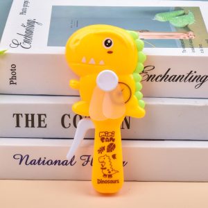 Dinosaur-shaped push-type hand-held fan