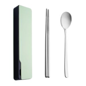 304 stainless steel clamshell portable cutlery