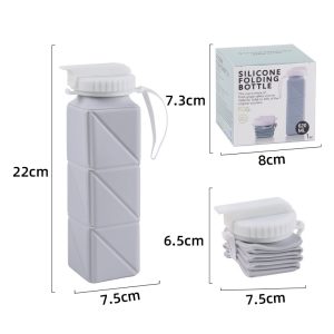 Square foldable telescopic sports water bottle