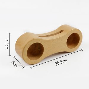 Acoustic wooden phone holder