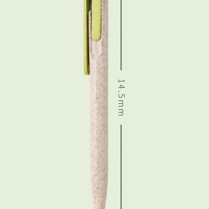 Color-blocked pressed wheat straw advertising pen