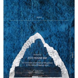 Crystal iceberg-shaped trophies