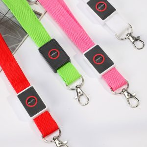 Nylon luminescent work card lanyard