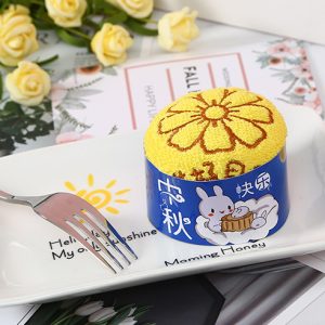 Mooncake rabbit shaped towel gift box