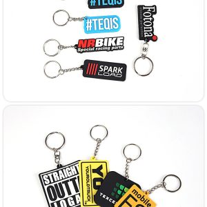 English epoxy rubber PVC keychain