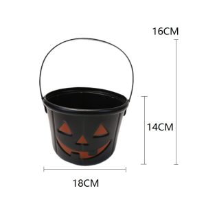 Halloween purple black pumpkin bucket