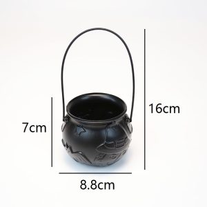 Mini Witch Carrying Pumpkin Bucket