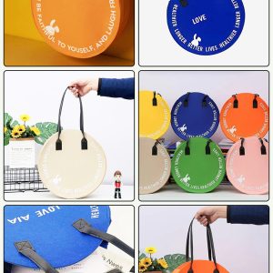 Round Mid-Autumn Festival Felt Tote Bag