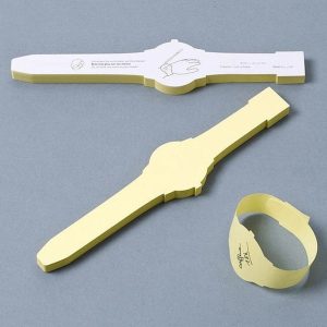 Watch bracelet-shaped sticky note sticker